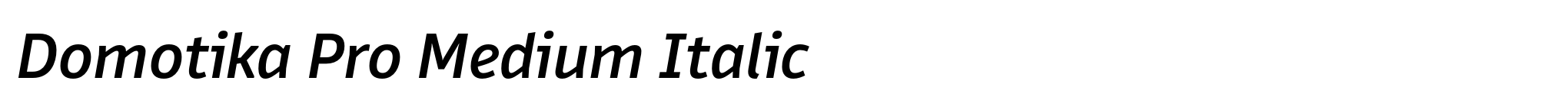Domotika Pro Medium Italic image